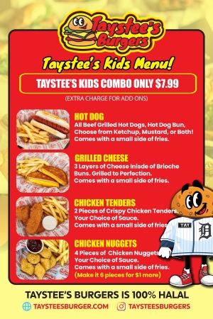 Taystee's Kids Menu